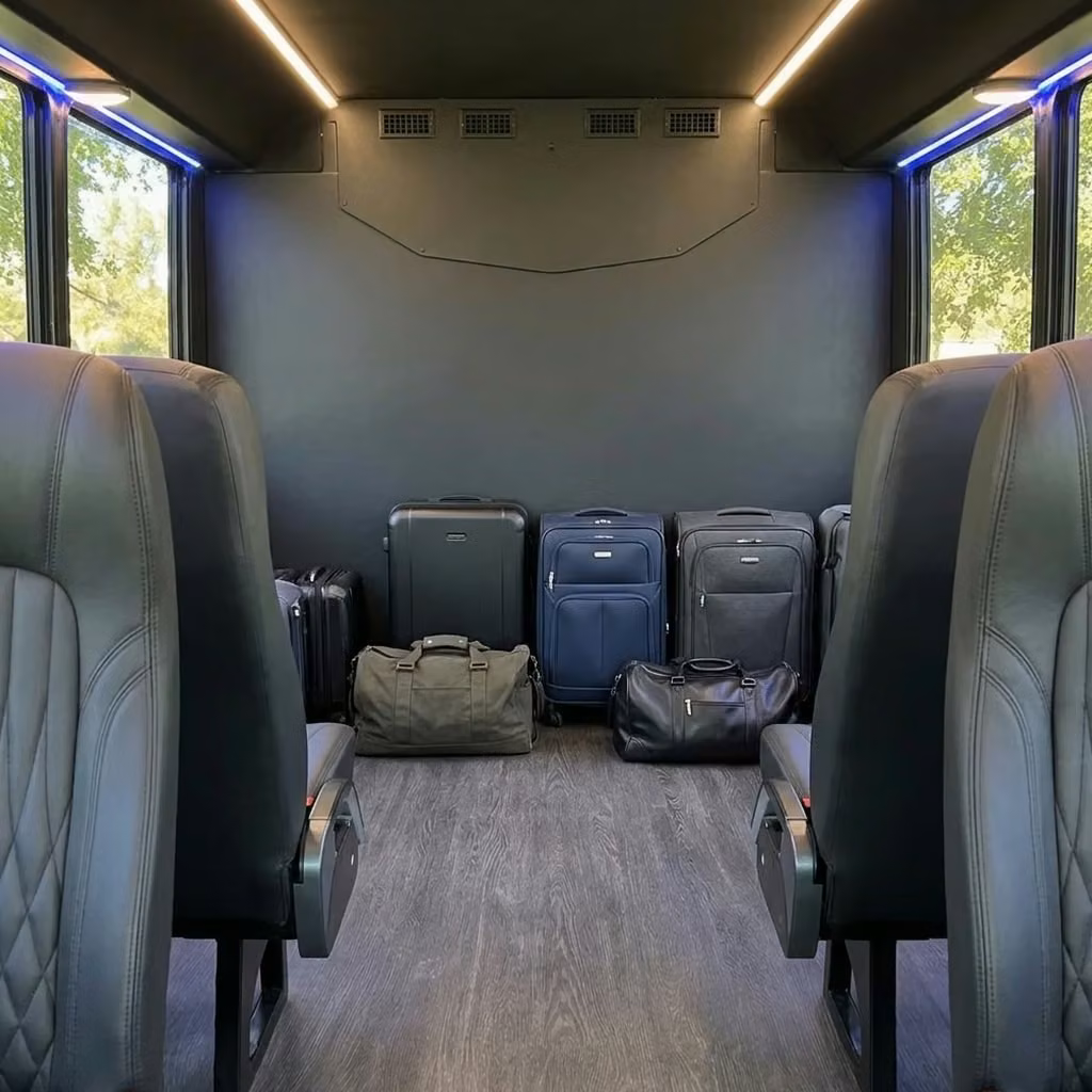 san gabriel 20 passenger minibus luggage area
