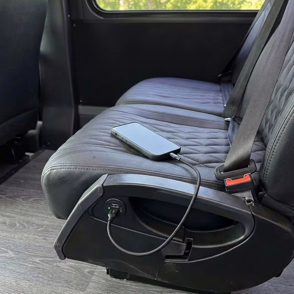 san gabriel 20 passenger minibus usb charging