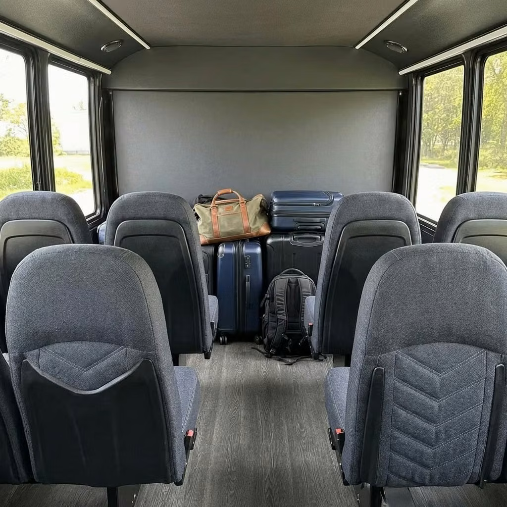 san gabriel 25 passenger minibus luggage area