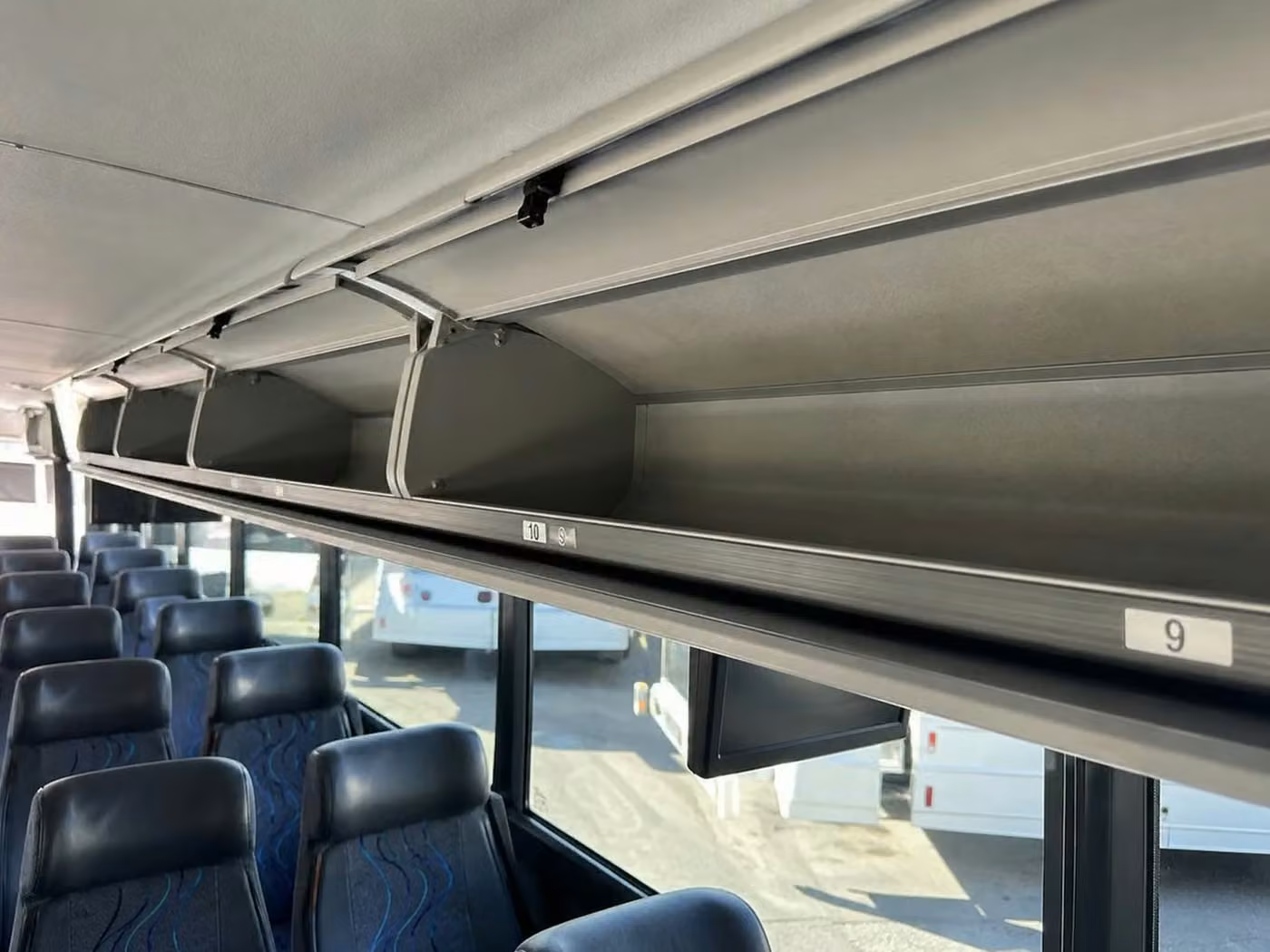 san gabriel 25 passenger minibus overhead storage