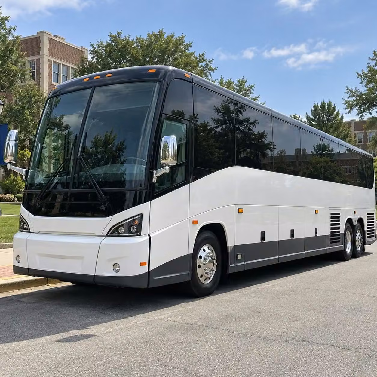 san gabriel sports charter buses with wifi power outlets tvs and restrooms