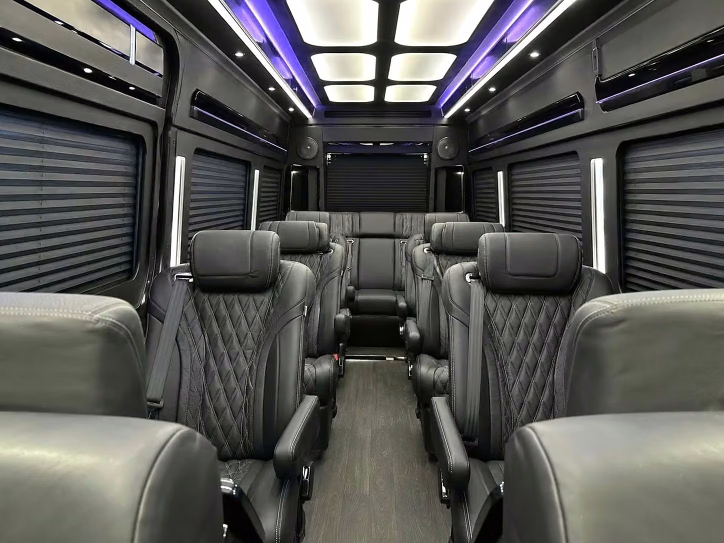 san gabriel sprinter van rental with driver reclining seats