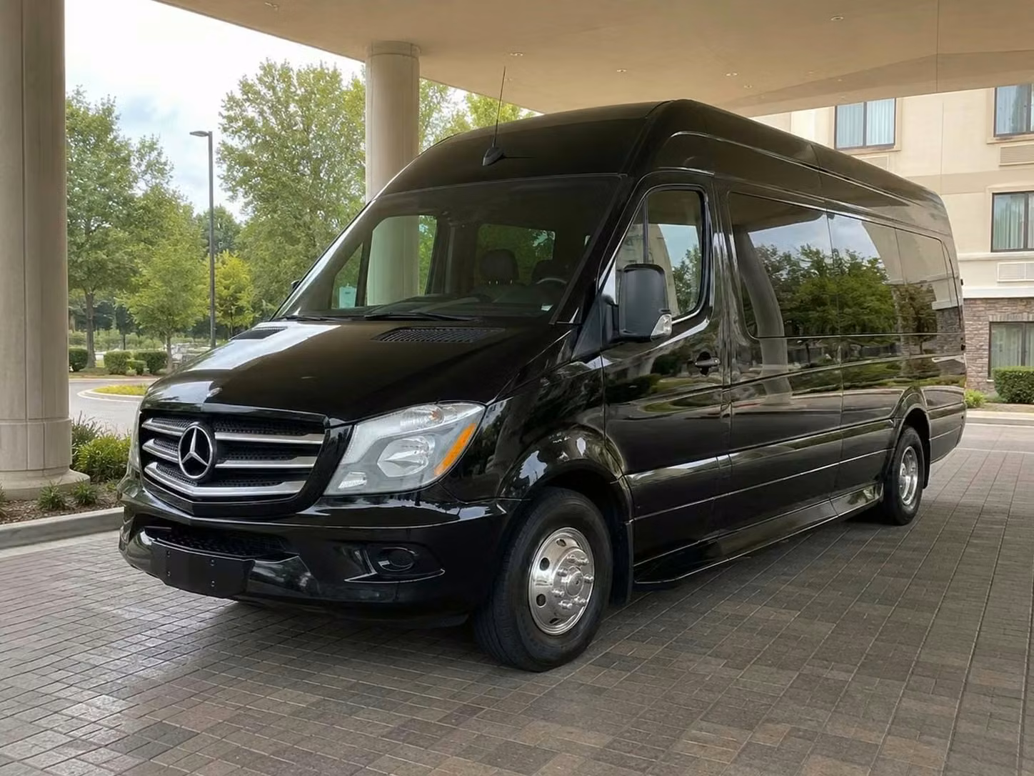 san gabriel sprinter van rental with driver tinted windows
